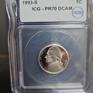 1993-S ICG PR70 DCAM Coin